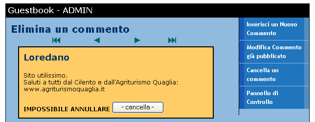 Cancella Commento